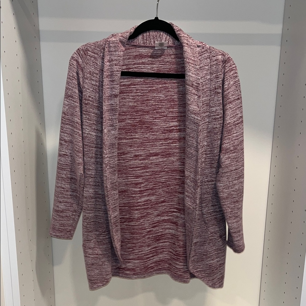 Purple Open-Front Cardigan